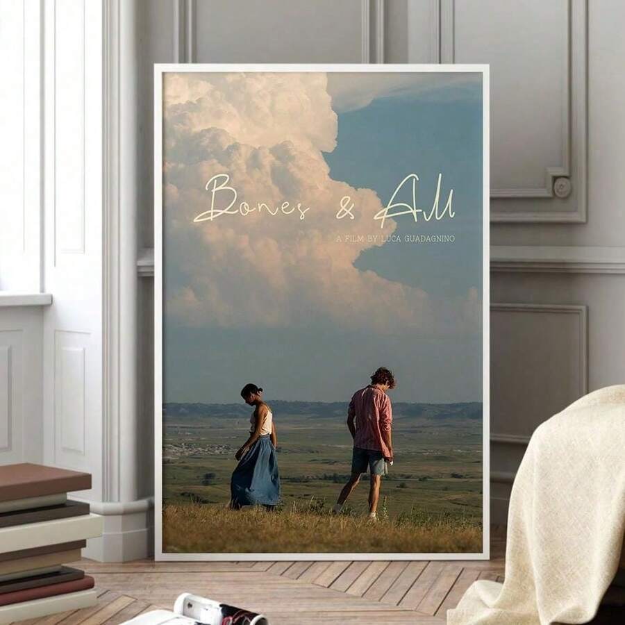1 tấm áp phích phim Bones And All, trang trí phòng, áp phích làm quà tặng, trang trí nhà cửa, tranh tường, tranh vải, áp phích và bản in, tranh nghệ thuật treo tường để trang trí phòng khách, khung tùy chọn - Nhiều màu - Xem 1