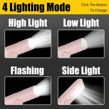 1 件多功能可伸缩迷你 LED 手电筒，户外明亮远射 USB 充电塑料手电筒