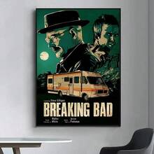 1 pièce Décoration de film à la mode "Breaking Bad" Affiche de film raffinée, convient pour le salon, le bar, peinture décorative rétro, œuvre d'art de haute qualité, sans cadre - Multicolore - Voir 42
