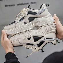 男士新款厚底运动鞋 - 韩版风格，百搭休闲运动鞋，适合春秋季节，热门“韩版厚底运动鞋”“春秋季热门鞋款” - 黑色 - 查看 8