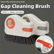 Brosse de nettoyage de rail de fenêtre 2-en-1 - Grattoir détachable pour porte et rebord de fenêtre, nettoyeur de coin de vitre et outil de fente de rebord en plastique