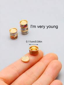 Miniature Realistic Canned Pet Food, Doll House Animal Food Model, Tiny Toy Pet Food, Playset Accessories Canned Dog & Cat Food, Openable Canned Food Prop, Feeding Game Supplies - Multicolor - View 3