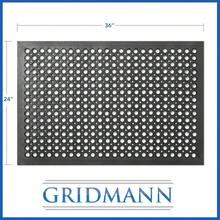 Commercial Restaurant Floor Mats, Non-Slip, Grease Resistant Rubber Mats, Black - Rectangular - View 7