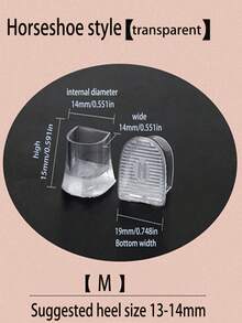 10pcs/5 Pairs High Heels Repair Protector Covers, Anti-Slip & Noise Reduction - Transparent U-shaped - View 4