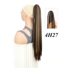 合成长直爪夹马尾接发片耐热马尾发片女士日常节日使用 - 彩色 - 查看 17