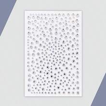 3张/975件珍珠贴纸DIY家居装饰 - 自粘式平底珍珠，适用于指甲、手机等万圣节圣诞节节日礼物