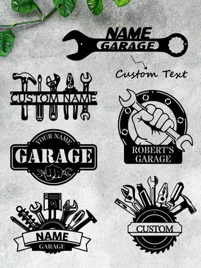 1pc Custom Metal Garage Sign - Personalized Wrench Design With Name, Perfect For Dad & Grandpa's Garage Decor, Ideal Father's Day Gift-Ornaments,Home Decor,Wall Decor,Room Decor,Living Room Decor,Bedroom Decor,House Decor,Personalised Gifts,Graphic Print,Multi-Functional, Ornamental,Reusable,Exquisite,Stylish,High-Quality,Colorful,Modern,Custom,Personalized,Unique,Ideal Gifts For Him,Ideal Gifts For Her,Boyfriend,Dad,Girlfriend,Mom,Family,Friends,Tea Room,Home,Garden,Office,For Anniversaries,For Valentine's Day,For Mother's Day,For Birthdays,For Father's Day,For Graduation,For Weddings,For Housewarming,Office Decor