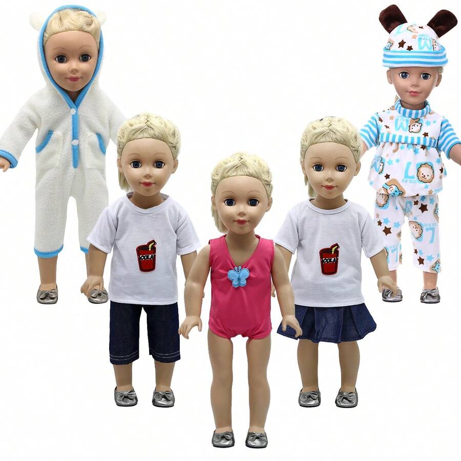 1pc 18 Inches Fashion Doll Dress Doll Clothing, Accessories, Playtime Clothing, Does Not Include Dolls Or Shoes - Multicolor - View 1