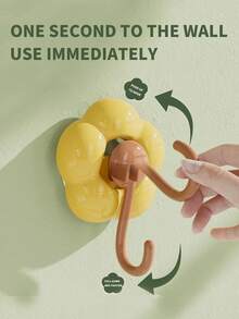 1/3/61PCS Flower-Shaped Suction Cup Hooks, No Need To Punch Holes, Strong Adhesion, Household Bathroom Door Hooks Vacuum Traceless Hooks Bathroom Storage, Strong Load-Bearing Door Traceless Clothes Hooks Bathroom Towel Hooks