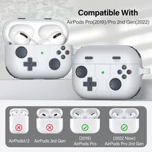 游戏加厚硅胶耳机盒带防盗锁，兼容Apple Pro 2/Pro/4/3，男女适用，时尚耳机盒