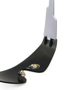 1 件装一体式无框未来朋克 Y2K 风格骑行运动时尚眼镜，带镜面镜片，街头太阳镜，海滩配饰，女士海滩配饰，夏季海滩度假、户外、旅行眼镜太阳镜 - 藍色 - 查看 4