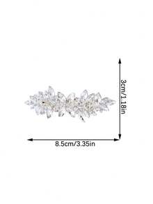 1 Stück/2 Stück Strass Blume Haarspangen, eleganter Prinzessinnenstil Braut Brautjungfer Hochzeit Haarzubehör, geeignet für Dutt, Date, Party, Hochzeit, Haarklammern, Haarspangen, Haarclips, Urlaubsoutfits Frau