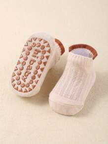 12 pares de calcetines cortos de malla transpirables para bebé, calcetines tipo barco con puntos antideslizantes, calcetines para piso para niños pequeños, calcetines para bebé con agarre, calcetines para caminar en interiores para recién nacidos.