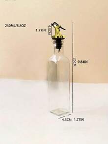 1 个 500 毫升玻璃油瓶，厨房家用酱油醋调味瓶，橄榄油分配器，厨房调味品储存瓶，储物容器，油分配器，自动打开/关闭油瓶，油瓶架，瓶托盘，厨房收纳盒，适用于烹饪、烘焙、沙拉、烧烤 - 彩色 - 查看 15