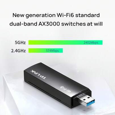 tp-link TL-XDN9000 Plug & Play USB3.0 Wi-Fi6 Adapter For Windows 10/11 Only Dual Band Stable Connection Ideal For Home/Office