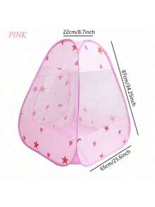 1pc Blue/Pink Hexagon Children'S Tent Game House With Fence Indoor/Outdoor Princess Tent & Ocean Ball Pool, Foldable (No Ball)Tent Baby,Fairy Tale Castle,Girls Boys Game Tent,Baby Toy,Baby Stuff,Baby Needs,Summer Outdoor Toys For Kids Tent,Children's Birthday Gift,Kids Toys