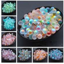 40/80/120 Pcs Starry Sky Glass Marbles Glass Ball Colorful Glass Marbles Decor Vase Filler Fish Tank Home Decor DIY Jewelry Accessories 12mm