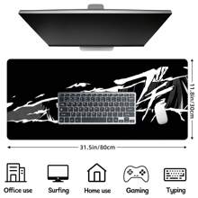 1 extra grote anime-meisjes gaming-muismat - rubbermateriaal, langwerpige rechthoekige vorm, nauwkeurig vergrendelde randen, wasbaar en antislip bureau-onderlegger voor computer- en e-sports