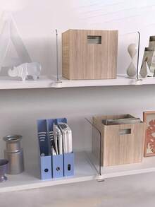 6 separadores de estantes de armario, separadores de estantes transparentes para armario, separadores de estantes para dormitorio, cocina y oficina - 6 unids/set - Ver 10