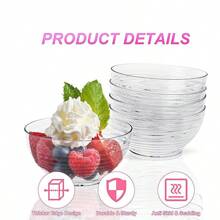 25 Stücke/50 Stücke durchsichtige Mousse Becher, Mini Schälchen für Desserts, Puddings, Vorspeisen, Dips, geeignet für Party, Geburtstag, Feiertag, Hochzeit, Dessertbecher und kleine Schüsseln