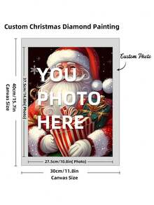 Custom Diamond Painting Kits For Adults Personalized Diamond Art From Photo Text Customized Diamond Painting For Home Decor Round Square Drill 12x16 Inch Diamond Painting Art Kits For Adults Accessories Pen Storage Club Dotz Arts Kit Dots Paintings Tools - Multicolor - View 4