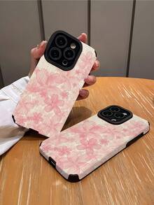 Ốp lưng điện thoại TPU mềm họa tiết hoa màu hồng, họa tiết màu nước cổ điển, tương thích với Apple và các dòng máy khác, chống nước, chống sốc, chống rơi, chống trầy xước - Nhiều màu - Xem 2