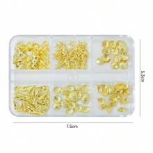 Set di accessori per unghie in stile kawaii, con 6 griglie/scatola, accessori in metallo con borchie, conchiglie, fenicotteri, stelle marine, per unghie in stile oceanico, decorazioni per unghie in stile premium metallico Y2K, set di forniture per unghie fai da te, gemme per unghie, kit per unghie, accessori per salone di unghie, strumenti essenziali per tecnici di unghie