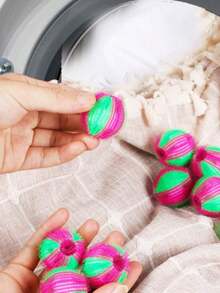 Bola de lavandería de nailon, anti-pelusa, recolector de pelusa para lavadora, quitapelo de gato, bolsa filtro quitapelo, quitapelo para el hogar - Multicolor - Ver 2