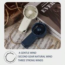 1pc Handheld Clip-On Rechargeable Fan, Portable Mini Desk Fan With 3 Speed Settings, Strong Wind, Suitable For Women Men, Home Office Makeup Outdoor Travel, Back To School, Halloween Gift