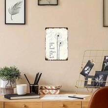 1PC Inspirational Tin Sign, Dandelion Quote, Motivational Wall Art, Nature Inspired Decor, Perfect For Bedroom Or Living Room, High-Quality Metal, 8x12 Inches/ 20x30 Cm - 彩色 - 查看 5