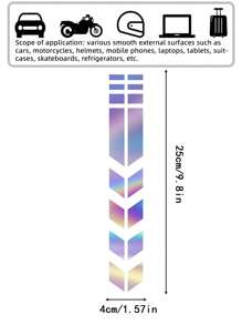 1 Stück Motorrad/Fahrrad Reflektierender Aufkleber, Automobil Warnaufkleber, wasserfester und UV-beständiger Autoaufkleber zur Kratzerüberdeckung und Dekoration