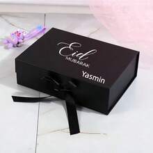 Personalized Luxury Gift Box With Magnetic Closure – Custom Eid Mubarak & Ramadan Gift Packaging Or Everyday Gift Box – Available In 2 Styles And 4 Elegant Colors – Includes Ribbon, Perfect For Festive, Holiday, Or Special Occasion Gifting