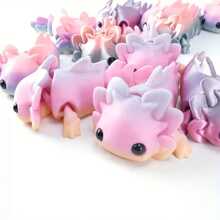 1 peça Axolotl Arco-Íris de 5,51 polegadas Impresso em 3D, Adequado para Decoração de Mesa, Decorações Domésticas, Presentes de Férias
