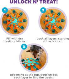 Outward Hound By Nina Ottosson Dog Smart Treat Puzzle Enrichment Toy, Level 1 Beginner, Orange - Tháp đồ ăn (Cam, Xanh) - Xem 3