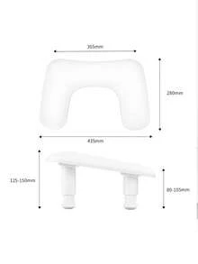 可调节高度美甲扶手，U型美甲扶手支架，超细纤维柔软PU皮革，可拆卸美甲手枕，美甲垫，专业美甲师使用，俄式手枕，高度可调节倾斜平放设计，U型枕，舒适PU表面手枕 - 彩色 - 查看 11