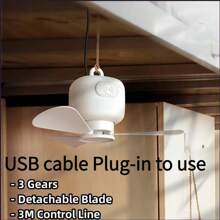 27cm Mini USB Plug-In Desk Fan, High Airflow & Silent, Suitable For Dorm & Camping (Without Battery!)