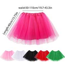 1pc Women Adult Fluffy 3-Layer Tulle Skirt With Lining, Retro 80s Christmas Run Party Ballet Costume, Puffy Tutu Skirt For Spring Summer Autumn Winter - 40cm Skirt Length - View 9