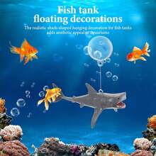 1pc Popular Fish Tank Decoration Lifelike Shark & Blue Whale Underwater Scenery, Floating Seascape Ornament