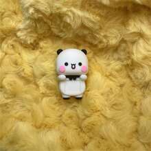 1 件 PVC 可爱卡通 Yier Bubu Dudu 人物手机装饰，迷你屏幕装饰熊猫玩偶适合情人节、母亲节、毕业派对、情侣礼物 - 彩色 - 查看 9