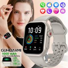 GUHUAVMI GUHUAVMI Smart Watch For Women Men, Wireless Calling/Dial, Incoming Call/SMS Reminder, Alarm Clock, 1000mAh Battery, Fitness Tracker With Pedometer/Sleep Monitoring, 1.85inch Full Screen Touch Smartwatch Ultra 2, Compatible With Android IOS