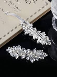1 Stück/2 Stück Strass Blume Haarspangen, eleganter Prinzessinnenstil Braut Brautjungfer Hochzeit Haarzubehör, geeignet für Dutt, Date, Party, Hochzeit, Haarklammern, Haarspangen, Haarclips, Urlaubsoutfits Frau