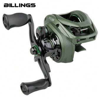 Beteskastningsrulle Lämplig för sötvatten, saltvatten, 7.2:1, hög hastighet, utväxling, 8 kg maxmotstånd, med metallvippa, 6oz, lätt, mjukkastande fiskerulle, perfekt för nybörjare och alla nivåer