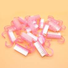 JEARLYU 10 pezzi set di spazzole semi-trasparenti per unghie, strumenti per la pulizia delle unghie che includono mini spazzole in corno di bue, spazzole per polvere di corno di bue trasparente, delicato sulle mani