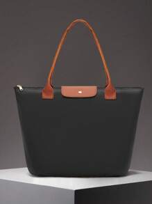 NEWHEY Bolso de hombro para mujer, bolso de mano con asa superior de nailon, bolso de fin de semana plegable estilo hobo