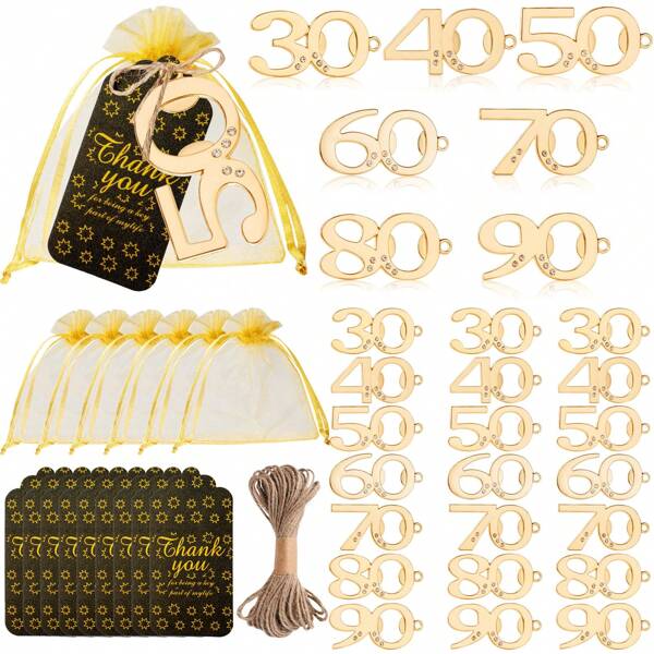 Abridores de garrafas digitais para aniversário, incluindo 30, 40, 50, 60, 70, 80 e 90 anos. Para presentes de 30, 40, 50, 60, 70, 80 e 90 anos, presentes de aniversário de casamento, lembrancinhas para festa de aniversário, decorações e lembranças para festa, lembrancinhas para chá de panela e presentes para o Dia dos Namorados.