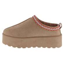 BELOVELY[SNOWBOOTS-14]Women's Cozy Slipper Flat Flip Flop With Laced Pattern | Spider Party Furry Plush Fuzzy - 譚 - 查看 5