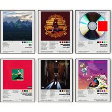 6pcs Set Frameless Graduation Album Cover Canvas Poster, Vibrant Anime Design With " Graduation" Text, Perfect For Home, Office, Bar, Cafe, Hotel Decor, Cafe Decoration | Anime Style Poster | Durable Canvas Material, Poster