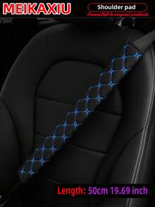 MEIKAXIU 1pc Embroidered Fabric Air Permeable Extra Long Car Seat Belt Cover Protector Pad, 50cm/19.69 Inches, Auto Accessories - 50cm 19.69 Inches - View 14