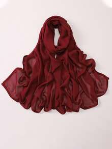 1 Stück Damen Einfarbig Großer Größe Sport Kopftuch, weiches Kopftuch mit breitem Rand, vielseitiger Sonnenschutz Kopftuch Hijab, geeignet für tägliches muslimisches Außentragetuch - Verschiedenfarbig - Übersicht 28