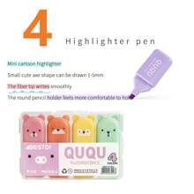 4/5/6 Couleurs Mini Stylos Surligneurs Fluorescents, Pratiques et Polyvalents
